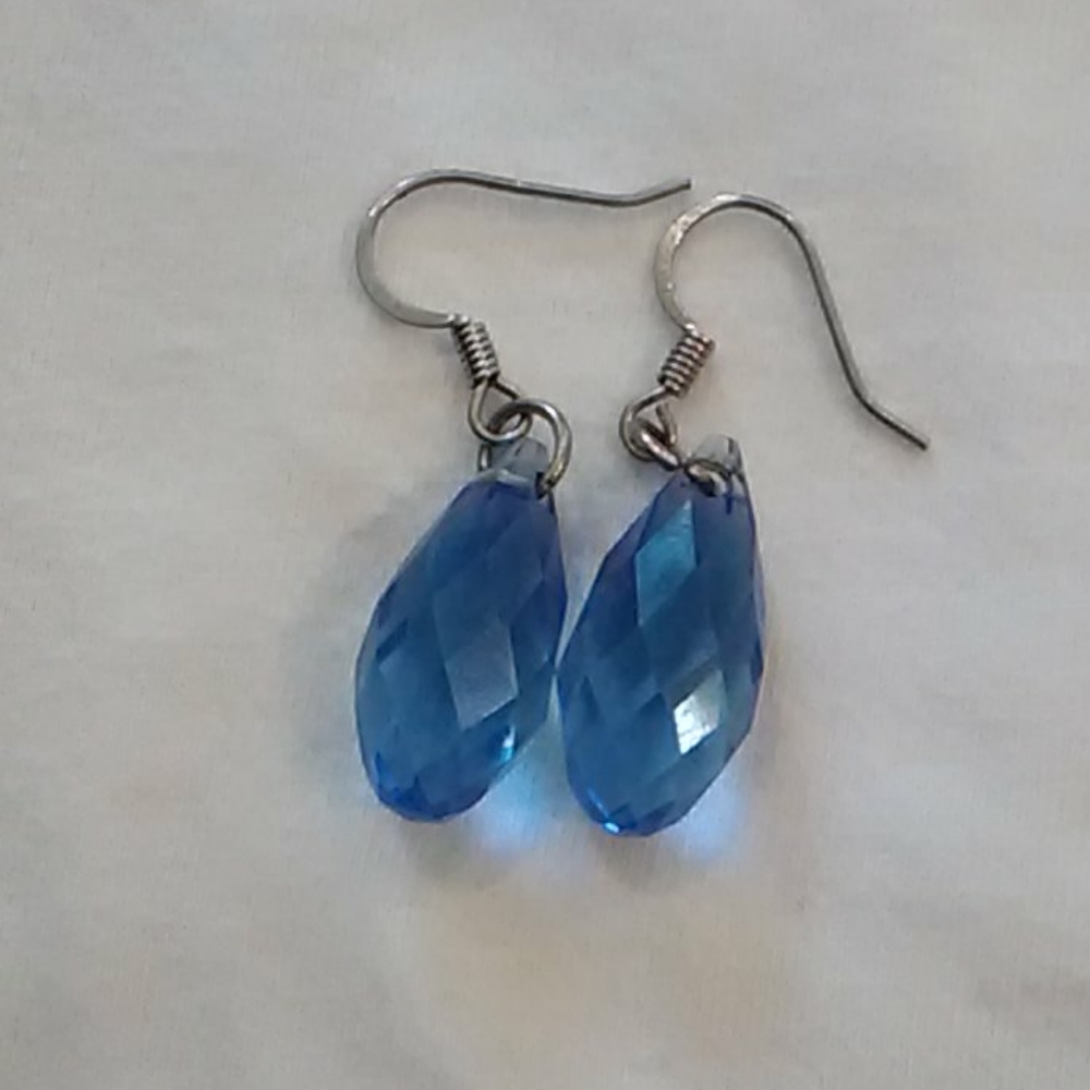 Crystal blue earrings